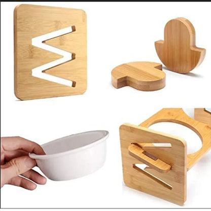 Dog Bowl Stand Flexible Bamboo Elevated Feeder, Wooden Pet Bowl Holder Fall 2025 Comfort-Grip Neck Maintenance