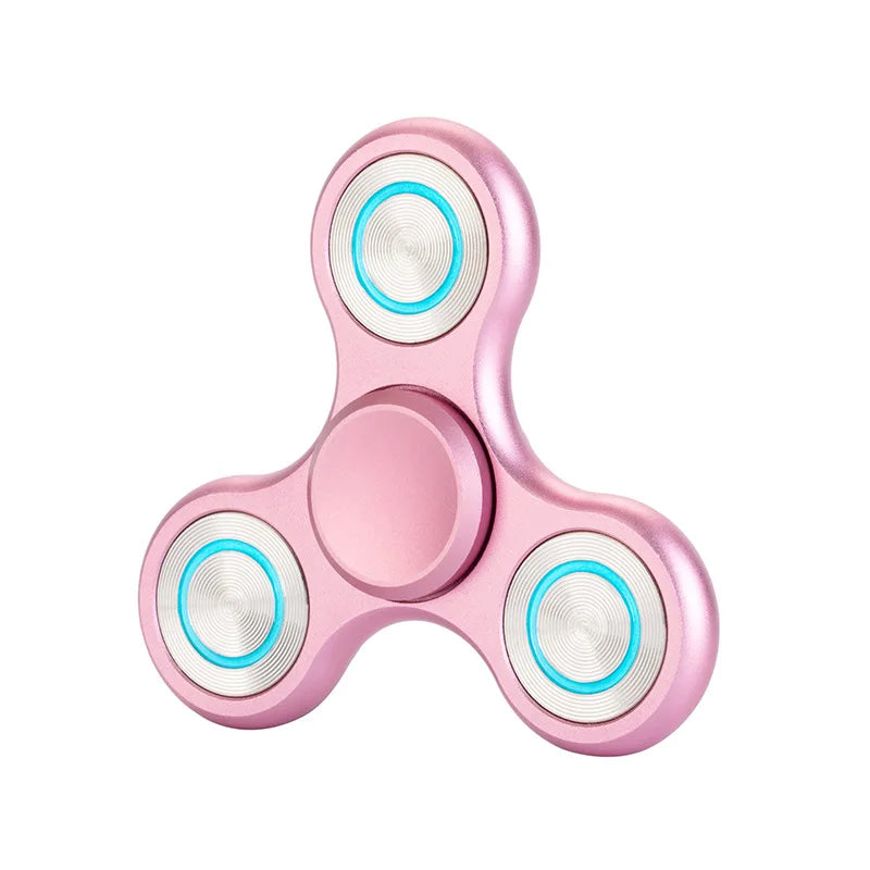 Spinner Fidget Luminous Metal Triangle EDC Desk Focus Toy