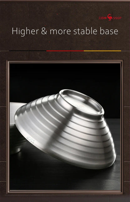 Steel Stainless Ramen Bowl 1.4L Insulating Christmas Gift