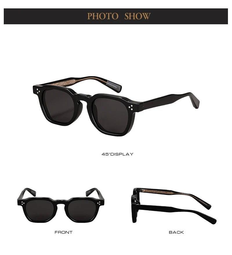 TR90 Sunglasses Frame Retro Rivets Style Unisex Polarized UV400 Summer 2026 Gift Idea