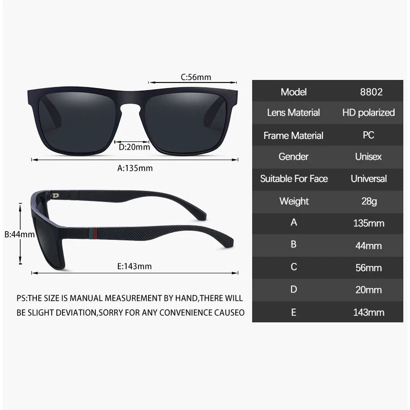 Polarized2026 Edition Sunglasses UV400 Square Frame Vintage Style for Driving and Outdoor Activities Summer