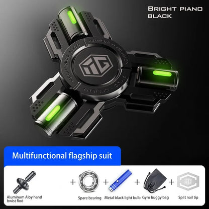 Fidget Glow Spinner Alloy EDC Long Spin Stress Relief