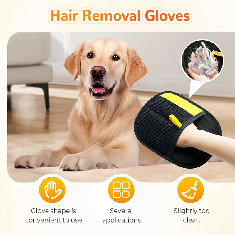 Removes Hair from Furniture and Coat, Cats and Dogs – Double-Sided Pet Grooming Glove