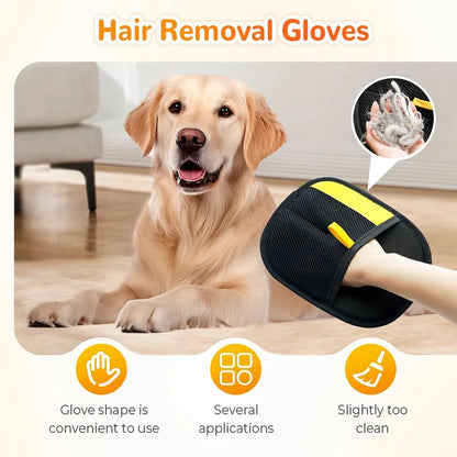 Removes Hair from Furniture and Coat, Cats and Dogs – Double-Sided Pet Grooming Glove