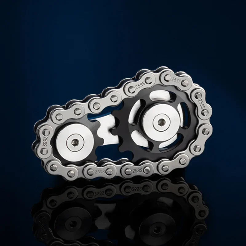 Spinner Fidget Metal Chain Gear EDC Rainbow Focus Toy