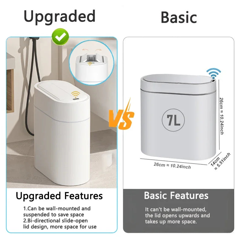 Smart2025 Edition Trash Can Wall Mount Automatic Narrow Bin