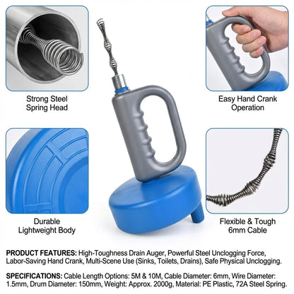 Fast Clog Removal For Bathroom And Kitchen, Spring Cleaning 2026 – Drain Unblocker Extendable Hand-Held Drain Cleaner