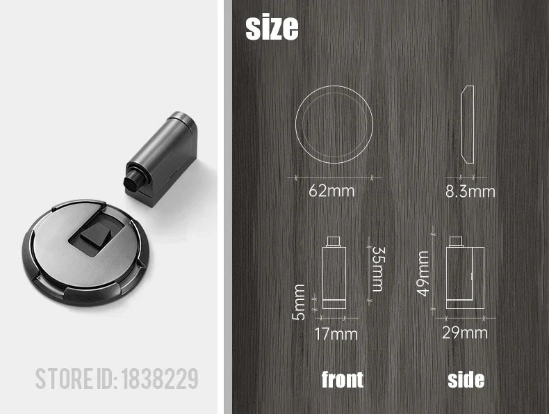Magnetic Door Stopper Flexible Heavy Duty No Drill
