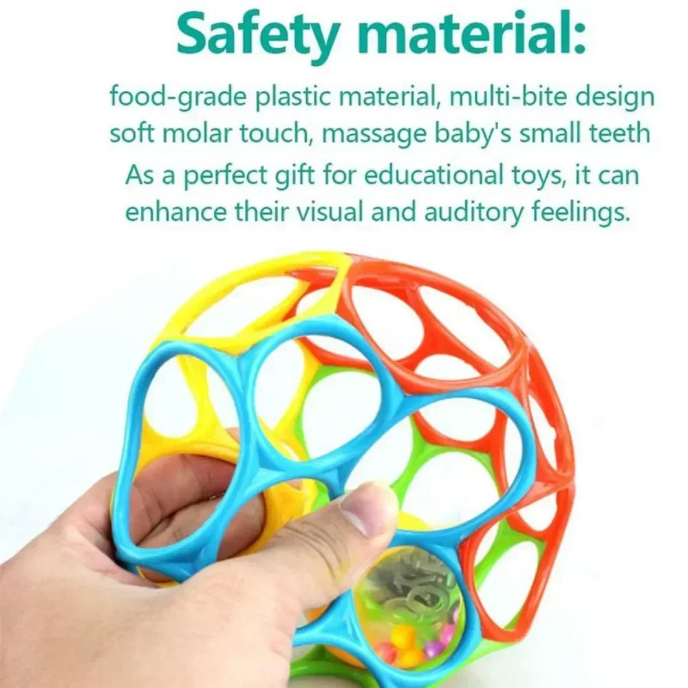 Baby Rattle Teether Ball Newborn Sensory Toys Plush Safe