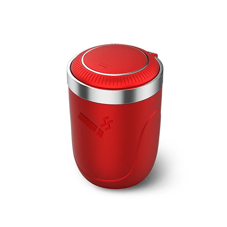 Car Ashtray One-Click Opening with LED Light - Splash Proof Alloy Liner, Vehicle Interior Accessory Fall 2026 Gift