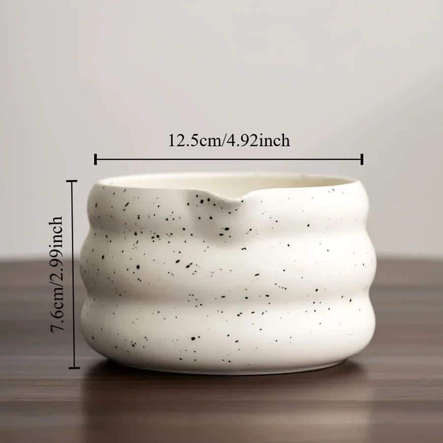 Matcha Bowl Ceramic Wavy Rim Tea Kit With Song Dynasty Pointing Device Fall 2025 Mindful Gift