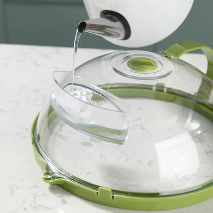 Cover Microwave 10 Inch Clear Splatter Cover With Steamer