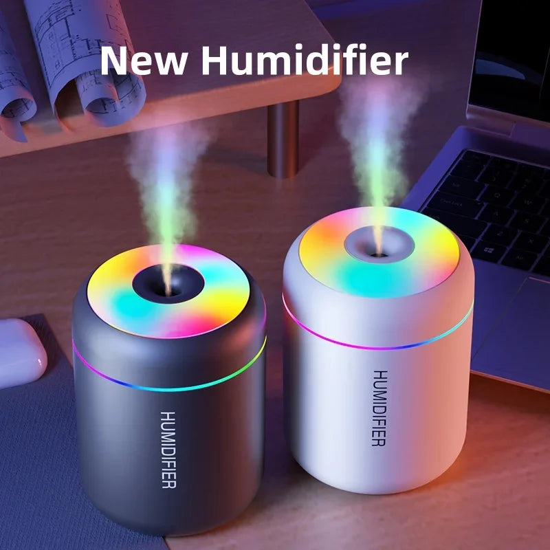 180ML Mini USB Aroma Diffuser - Motor-Driven Humidifier for Household, Car & Bedroom, Essential Oil Purifier with Mist Lights