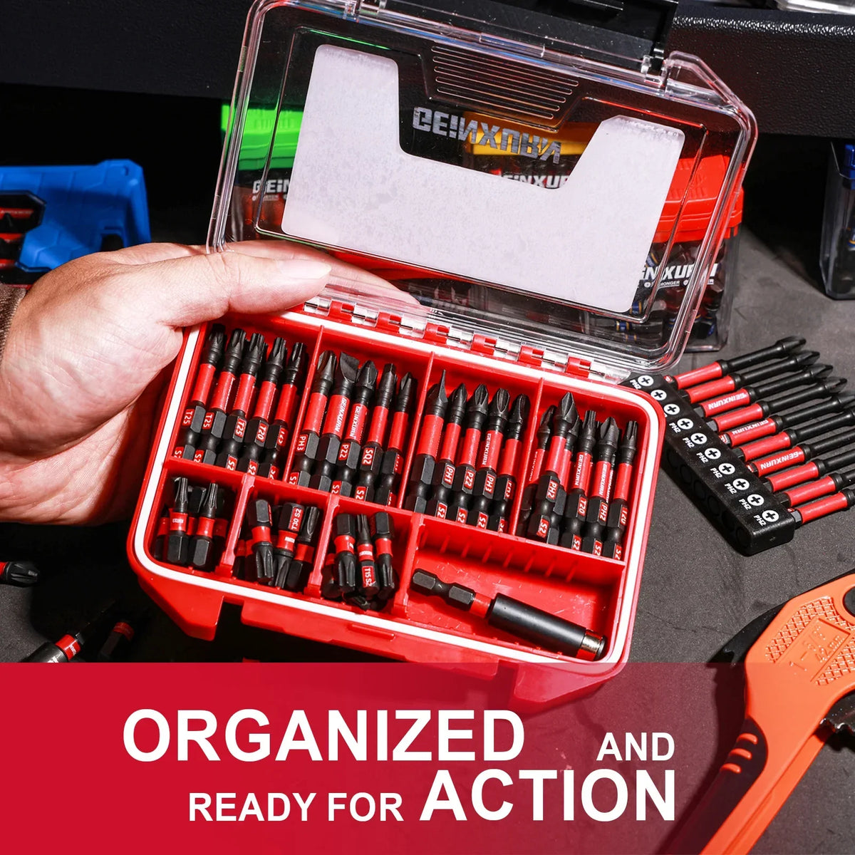 Impact Screwdriver Bits Kit Magnetic Case S2 Alloy Steel 50 to 79 Pcs with Bit Holder and Nut Driver Fall 2025 Gift