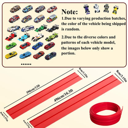 Kids Ramp Toy Back to School 2026 – Flexible DIY Double Race Track Kit Compatible 1/64 Cars
