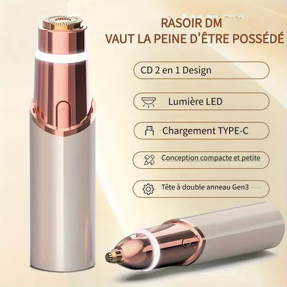 Facial Trimmer 2-In-1 Eyebrow Shaver Battery-Powered Painless Face Lip Body Grooming Device Fall 2026 Gift