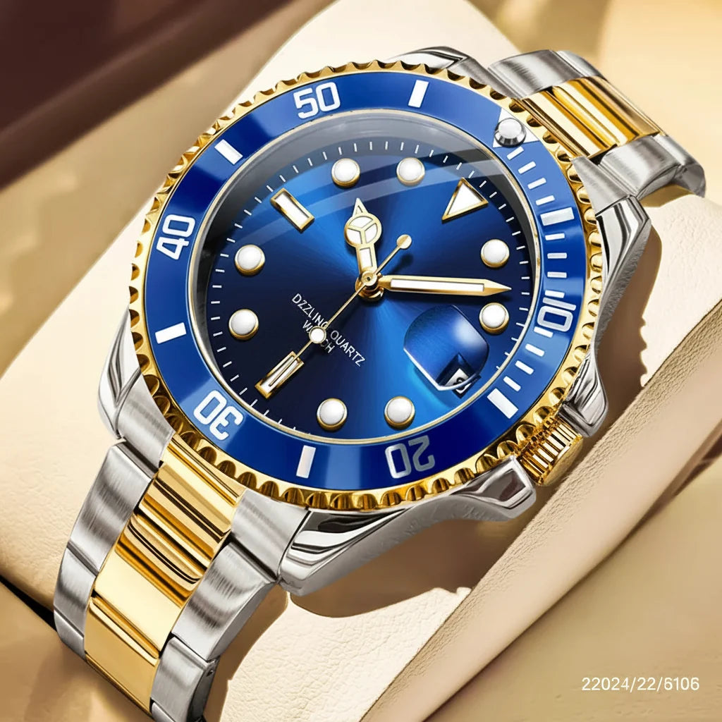 Quartz Watch Stainless Steel Date Timeless Dress Watch Gift