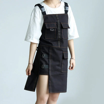 Denim Apron Flexible Work Apron Cotton Canvas Heavy Duty Barista Apron Fall 2025 Sturdy Multi Pocket