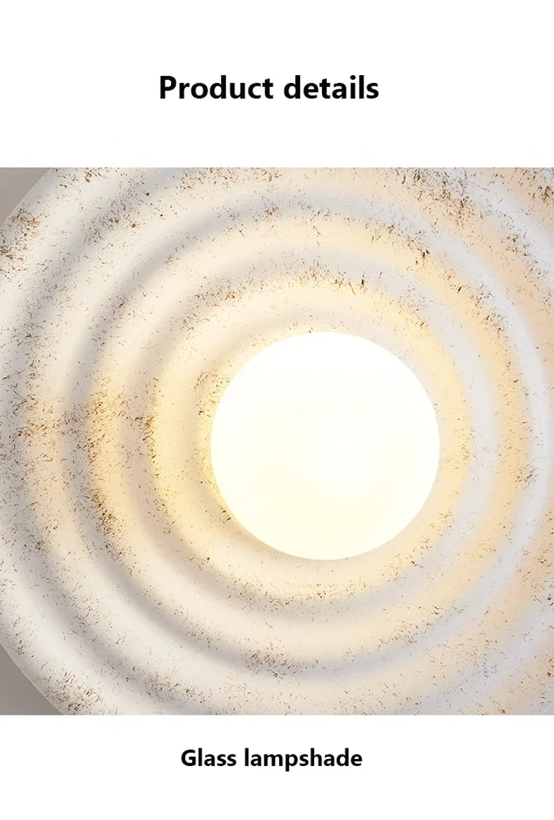 Wabi Japandi Sabi Round Wall Sconce Japanese Minimal LED Light