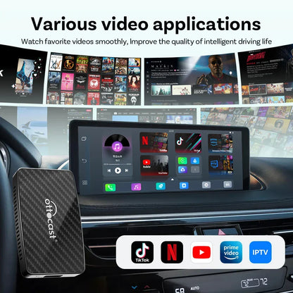 CarPlay Box Cordless AI Car Adapter Built In YouTube Netflix Android Auto 5G WiFi Fall 2025 For Most Cars
