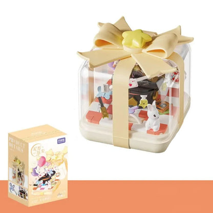 Building Plastic Block Flower Ring Box - DIY Decoration for Kids, Safe ABS Material