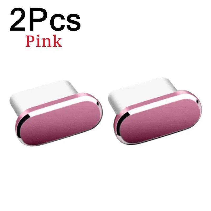 Type-C Metal Charging Port Dust Plugs - 2Pcs iPhone Accessories, Dust & Liquid Protection