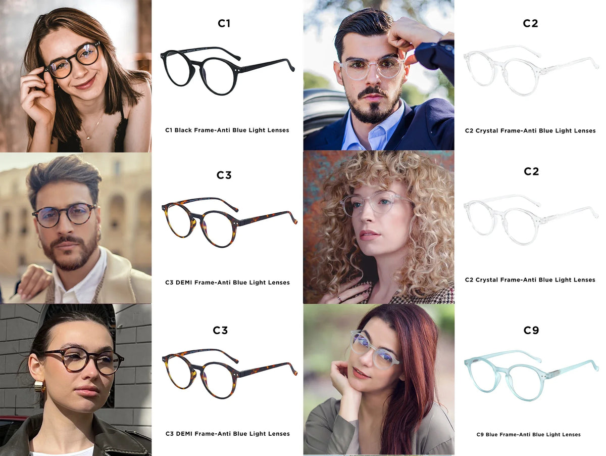 Blue2026 Edition Light Blocking Reading Glasses Presbyopic Computer Eyewear Anti-Glare Diopter 0 To 4.0 Back To School