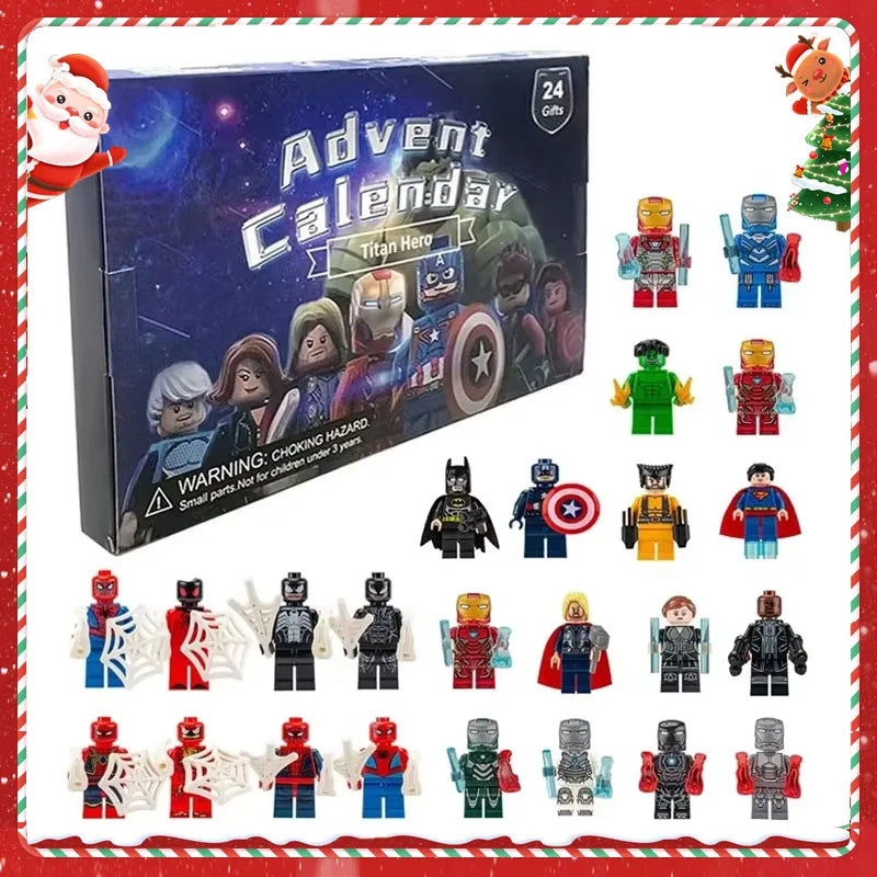 24-Piece Marvel PVC Action Figure Advent Calendar - Christmas Countdown Gift for Kids