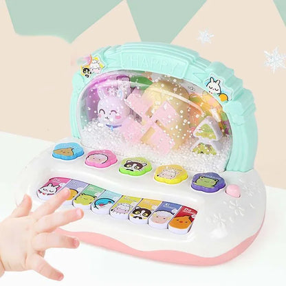 Kids Cartoon Electronic Piano with Animal Sounds and Lights - Educational Musical Instrument Toy for Ages 3+, Great Birthday Gift