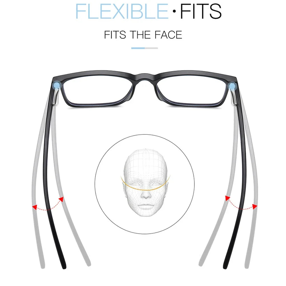 Square Frame TR90 Light Eyewear, Back to School 2026 Trend, Anti Blue Light for Computer Use – Blue Light Blocking Glasses