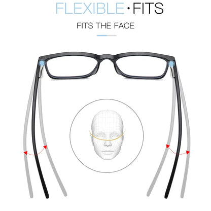 Square Frame TR90 Light Eyewear, Back to School 2026 Trend, Anti Blue Light for Computer Use – Blue Light Blocking Glasses