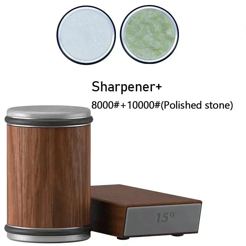 15° & 20° Angle Roller Kitchen Device 2026 – Rolling Diamond Knife Sharpener Kit with Magnetic Holder