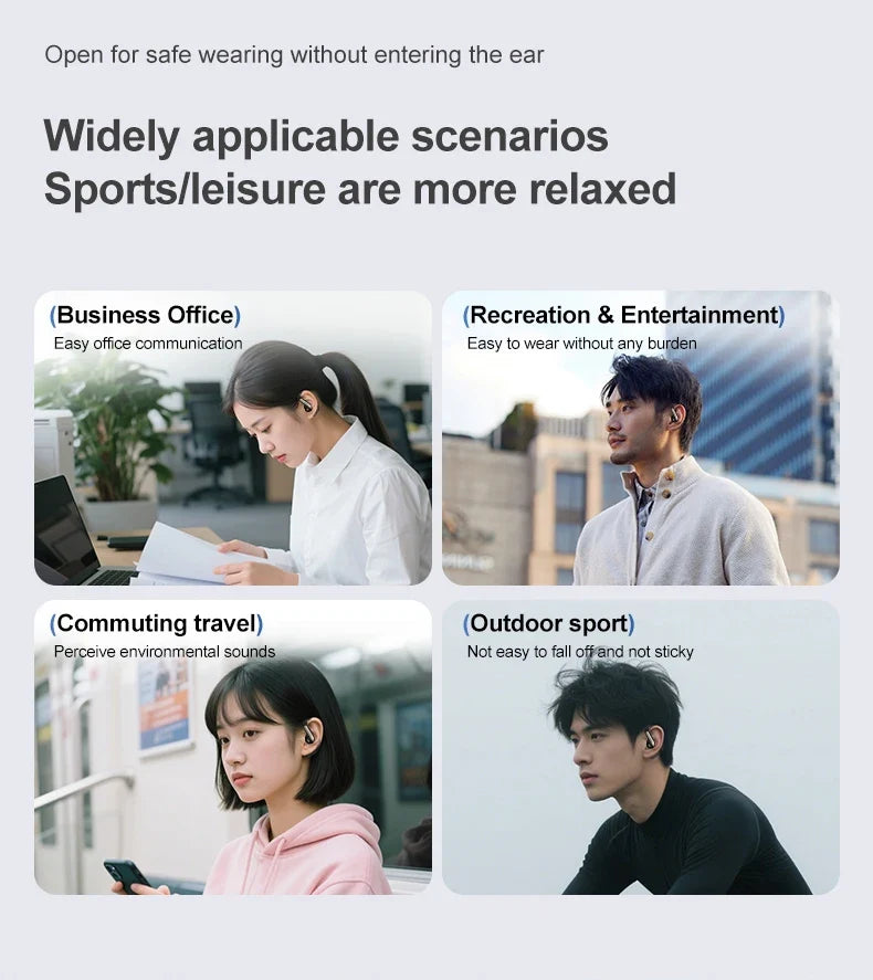 Translation AI Earbuds With Noise Canceling Ear Hook Sports