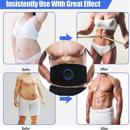 Muscle Stimulator Vibration Toning Waist Massager for Men Women 2026 – EMS Abdominal Trainer Slimming Belt