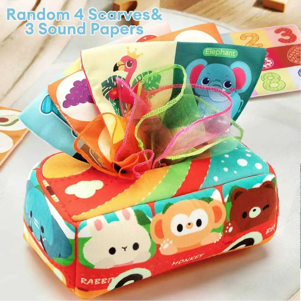 Cloth Montessori Tissue Box Toy Newborn Sensory Toys