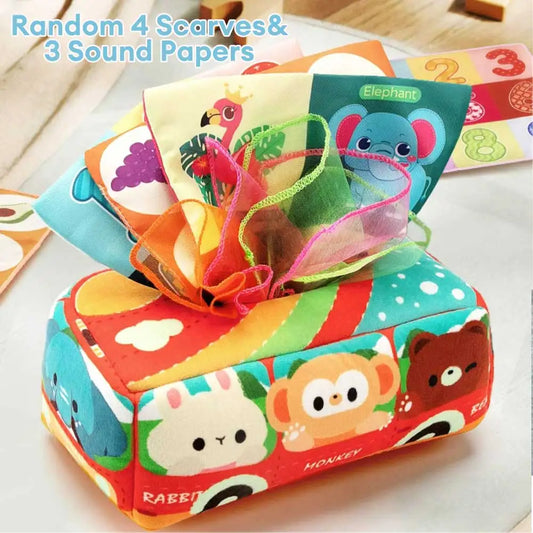 Cloth Montessori Tissue Box Toy Newborn Sensory Toys