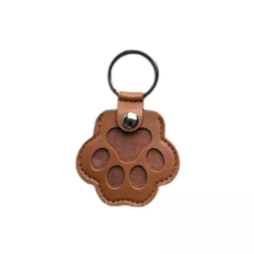 Hair Pet Keychain Paw Pendant PU Leather Hair Holder