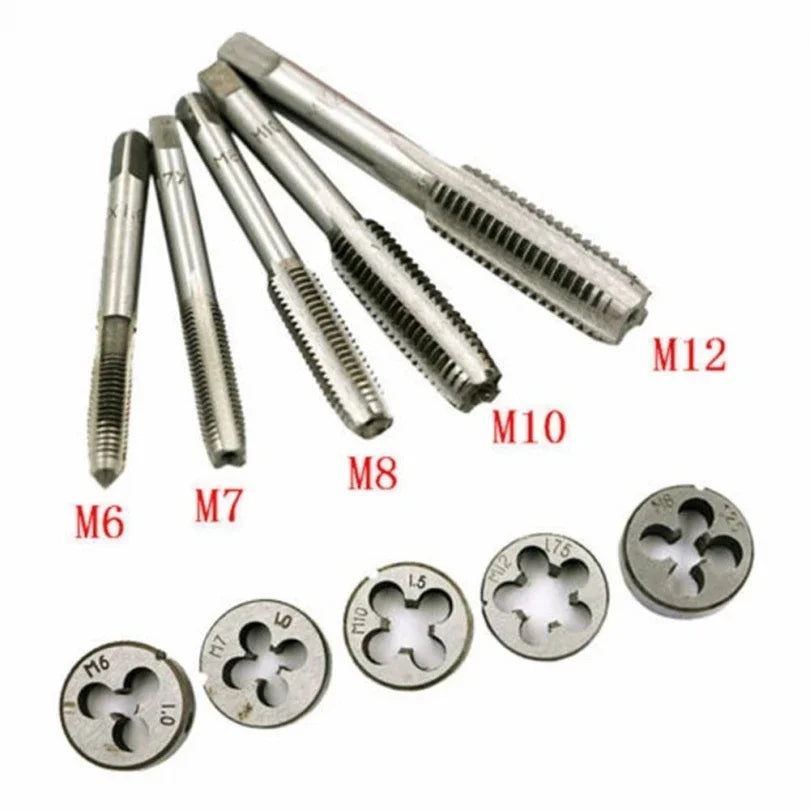 Tap And Die Kit 20Pcs M3-M12 Metric Thread Tools For DIY Metalworking Kit