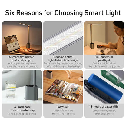 Desk LED Lamp Foldable Dimmable Eye Protection Study