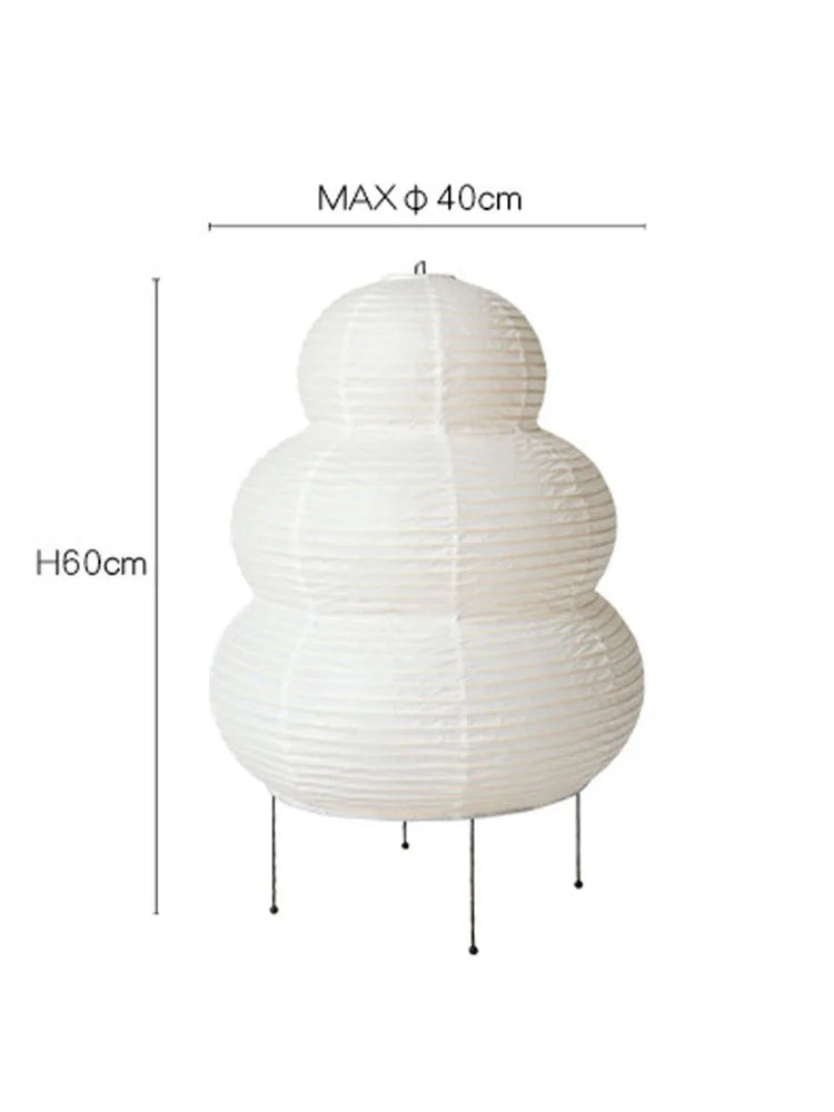 Rice LED Paper Lamp Tricolor Dimming Japanese Style