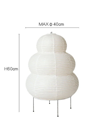 Rice LED Paper Lamp Tricolor Dimming Japanese Style