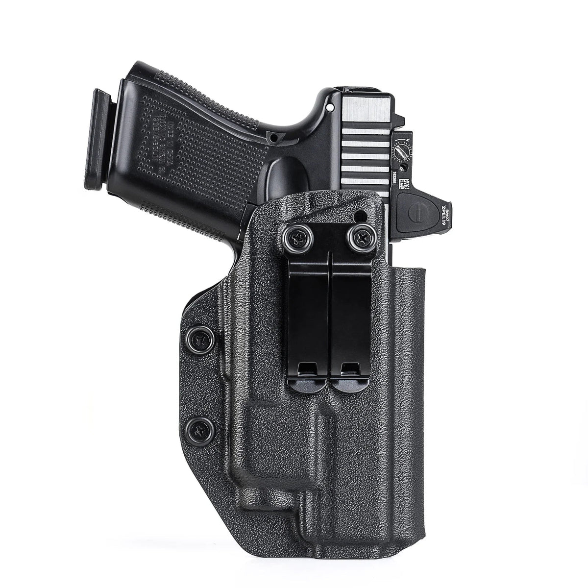 Kydex IWB Holster - TLR-8 Light Compatible, Inside Waistband Concealed Carry, 19 19X 23 25 32 44 45 Compatible