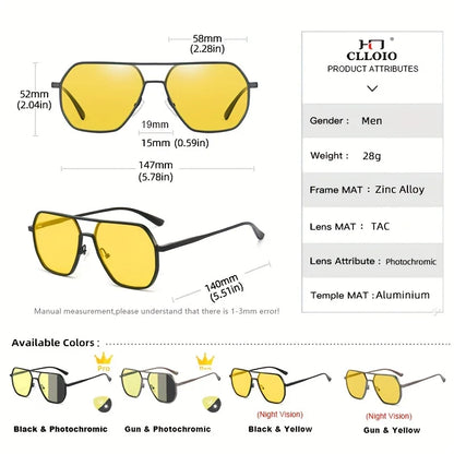 Sunglasses Photochromic Anti Glare Day Night Vision Polarized UV400 Unisex Square Frame Summer 2026 Trend