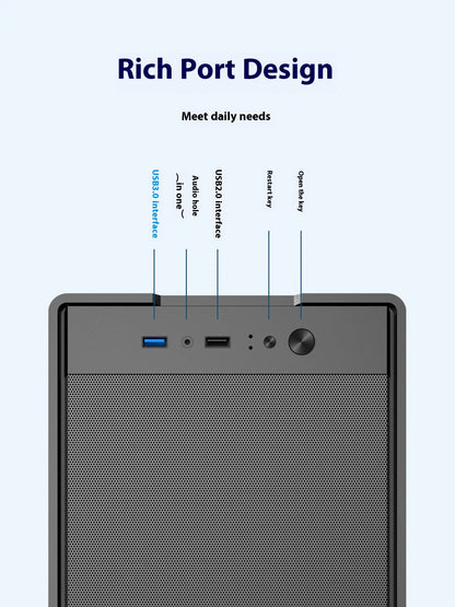 Mini ITX mATX 23L PC Case SFX ATX Support Travel-Friendly Chassis