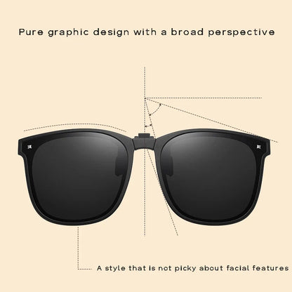 On Clip Sunglasses Foldable Oversized Square Flip Up UV400 Polarized Sunglasses Summer 2026 Trend Gift