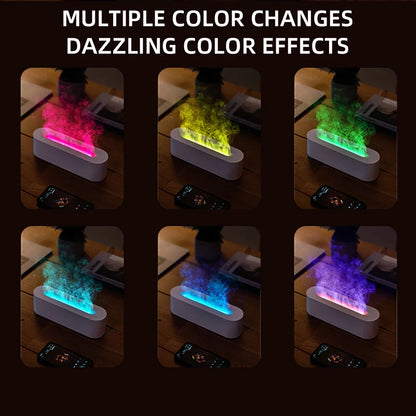 Oil Essential Aroma Diffuser Flame Humidifier with RGB Light