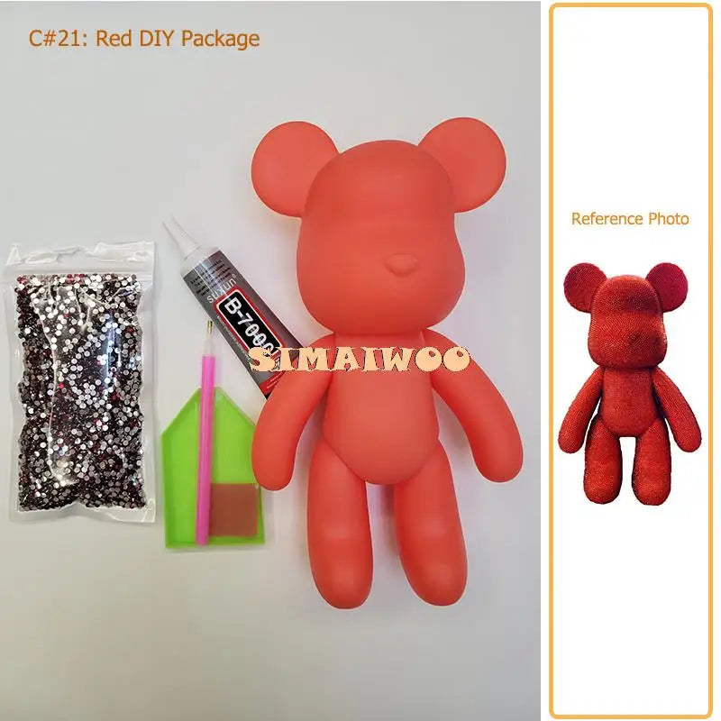 Diamond Painting Kit 5D Full Drill Crystal Bear Doll Christmas 2025 DIY Rhinestone Mosaic Sparkling Household Decor Gift