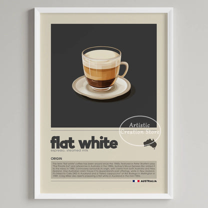 Wall Coffee Art Six Panel Minimalist Kitchen Cafe Decor
