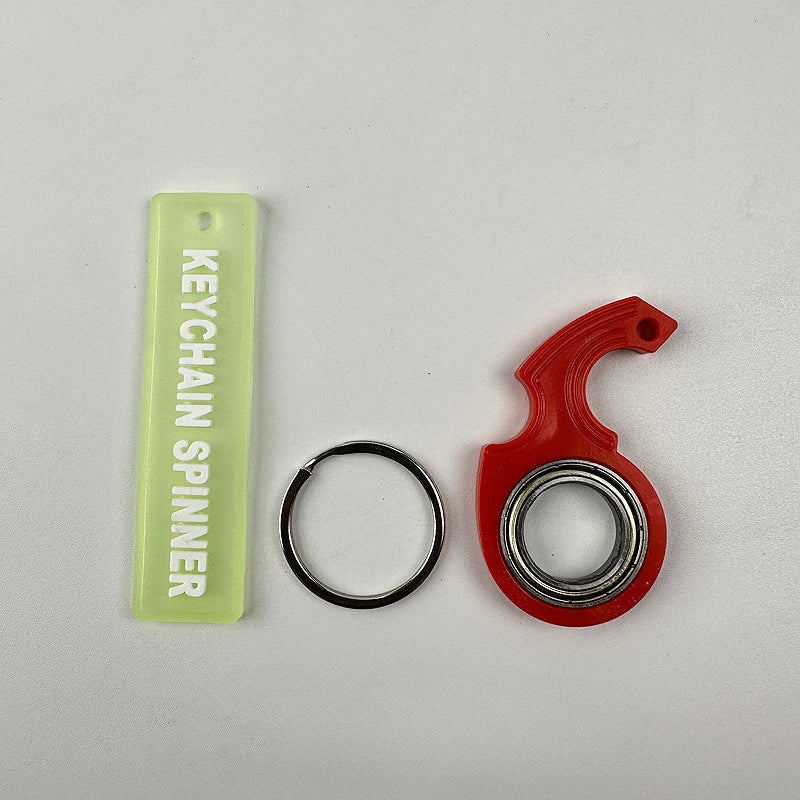 Keychain Metal Fidget Spinner Ring Stress Relief Toy