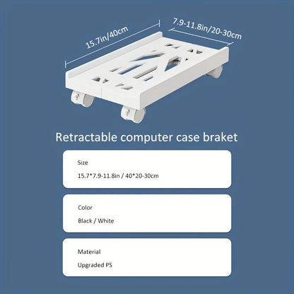 PC Tower Stand Flexible Ventilated Base With Casters